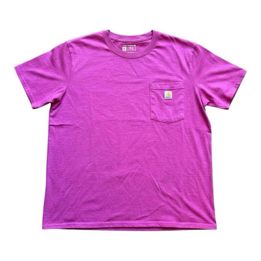 Carhartt XL (16-18) Purple Loose Fit Pocket Tee Short Sleeve Logo I9